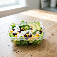 Boîte de conservation alimentaire en plastique avec couvercle pour fruits, légumes, salades et produits frais