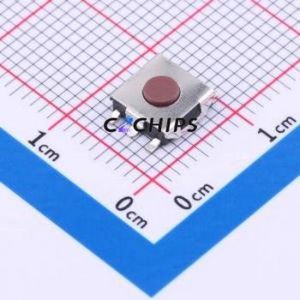 TS-1080W-A1B3-D2 Tactile Switch SMD Switch Single Pole Single Throw Round Button 2.5N Vertical Mount - Product Image 1