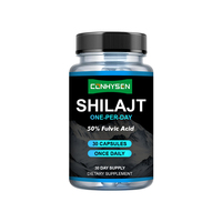 Cápsulas de Shilajit Premium Aptas para Veganos con Shilajit para Apoyar la Densidad Mineral Ósea, Suplemento Dietético en Cápsulas