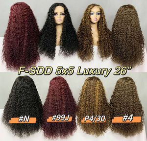 Perruque en dentelle transparente de 26 pouces 5x5 Cheveux Remy Couleurs naturelles Style luxueux - Product Image 5