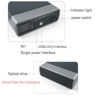 Box Esterno per Unità Ottica USB 2.0/USB 3.0 SATA da 5,25 Pollici, Adattatore per Windows XP e Mac PC