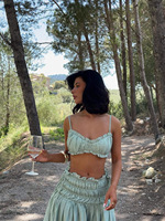 Ensembles 2 pièces pour femmes, ensembles courts d'été, couleur unie, hauts de camisole plissés et robe, nouveau style décontracté sexy 2026, vêtements de détente décontractés