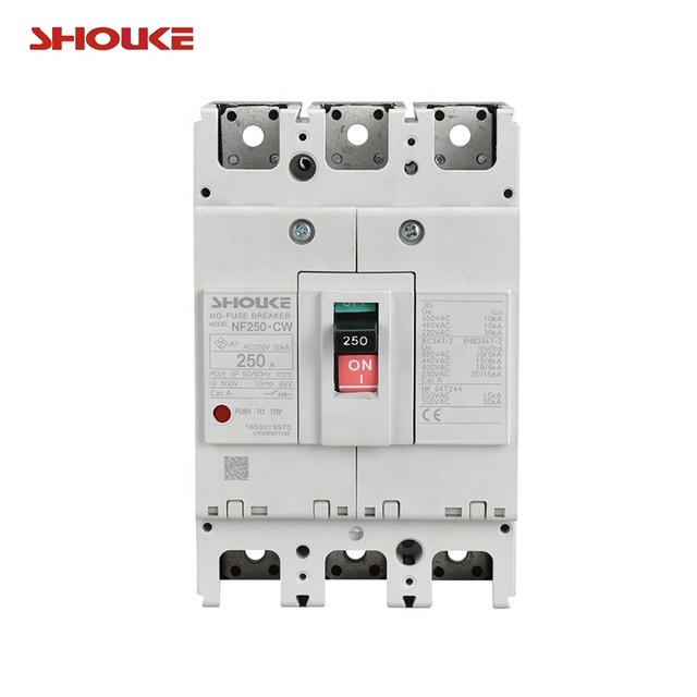 NF250-CW 3P 18kA 380/440V Thermal-Magnetic Switch Circuit Breakers Manufacturer