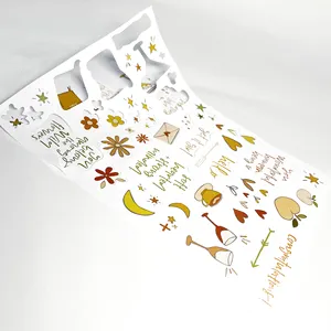 Etiquetas de papel autoadhesivas Impresión de hoja de pegatinas de corte de beso personalizado