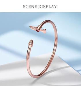 Gelang ALICE S925 Perak Sterling Perhiasan Mewah Bentuk Emas untuk Pria dan Wanita - Product Image 5