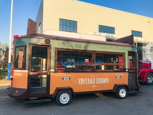 CE Certified Classic Style Dining Car for Sale / Food Street Ice <b>Cream</b> Hamburger Fast Food Trailer - Product Image 5