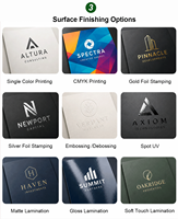Porte-documents de luxe pour agents immobiliers, avec logo personnalisé en feuille d'or, format A4, pour présentation de propriétés haut de gamme