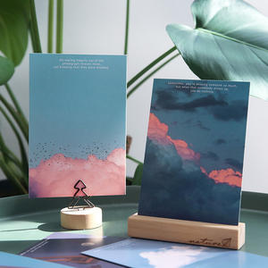 Carte postale imprimée de cartes de visite de couleur personnalisée Carte postale de remerciement Carte postale cadeau de voeux avec enveloppe - Product Image 2