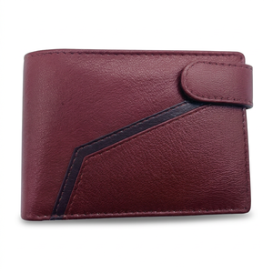 Cartera de cuero de grano completo OEM personalizada bicolor, cartera de diseño superventas, duradera para uso diario para hombres - Product Image 1