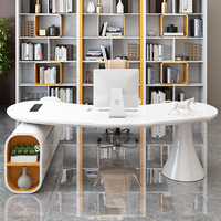 Bureau de direction moderne de luxe avec un design créatif, couleurs personnalisables, mobilier de bureau élégant en MDF