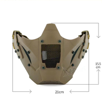 Masque d'équitation extérieur tactique Iron Warrior de vente chaude Matériau en polyester respirant