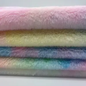 Pile della peluche del tessuto della pelliccia del coniglio del pelo lungo supersoft di prezzi di fabbrica per il tessuto dei giocattoli