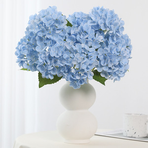 <b>Artificial</b> Hydrangea <b>Bouquet</b> 4 Heads Soft Rubber High Simulation Wedding Home Decoration - Product Image 4