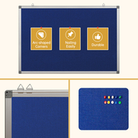 Tableau blanc décoratif personnalisé pour salle de classe avec une excellente visibilité et durabilité Cadre en aluminium Tableau d'affichage et tableau d'affichage en tissu
