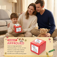 Impresora de Fotos Instantánea Mini AI para Niños Jumon, Caja Roja, Inalámbrica, Portátil, Admite Impresión de Video, Pantalla HD de 2.8 Pulgadas, Batería de 1200 mAh, 6