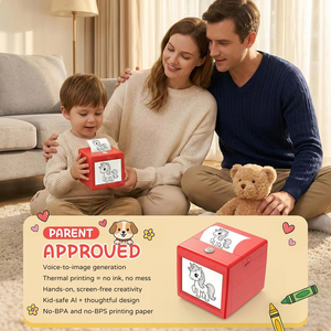 Jumon New Creatively Product Kids Mini Printer <b>Red</b> <b>Box</b> Wireless Portable AI Mini Printer Support Video Instant Photo Printer - Product Image 5