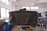 Tente de toit de voiture automatique Super Wild pour 2-3 personnes, en ABS, avec toit rigide, en forme de coquille, imperméable, en toile Oxford, avec fonction d'ouverture rapide