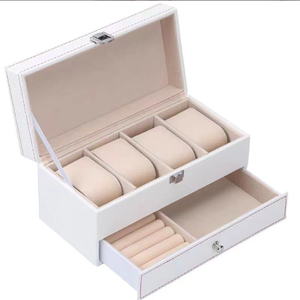 Boîte de rangement pour montres en fibre de carbone double couche, best-seller, boîte à bijoux, boîte de rangement pour montres à 4 couches, vente en gros d'usine - Product Image 3