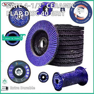 Discos de Láminas Cerámicas Moradas <span class=keywords><strong>SATC</strong></span> de 4-1/2\" X 7/8\", Grano 40, Abrasivos de Alta Dureza, OEM 115X22mm T29 para Pulir Metal - Product Image 2