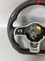 Meilleures ventes mondiales - Volant de voiture en cuir perforé en fibre de carbone pour VW Passat Tiguan Polo Lamando Golf Sagitar