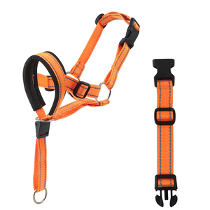Juego de bozal y arnés para perros agresivos, juego para caminar sin tirones, collar táctico ajustable sin ladridos para mascotas