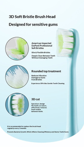 ขายส่งแปรงสีฟันไฟฟ้าสำหรับเด็ก IPX7 แบบชาร์จไฟได้ ขนแปรงนุ่มอัตโนมัติ - Product Image 6