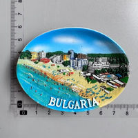Aimant de réfrigérateur personnalisé avec logo Monaco Bulgarie, souvenir touristique, aimant de réfrigérateur en résine 3D, autocollant