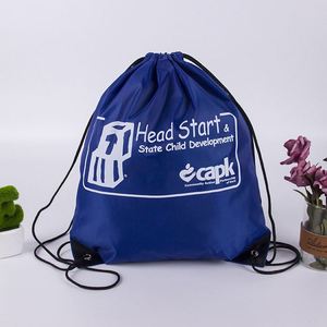 Promotional Eco Friendly Waterproof Simple Large Capacity Unisex Sports Gym Polyester String <b>Backpack</b> with Drawstring Closure - Product Image 6