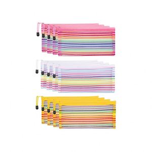 Durable & Reusable Zipper Document Pouches Colorful Mesh Zipper Bag for Makeup Storage Pencil Pouch Home Office Study Organizer - Product Image 1