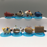 Modèle de bateau pirate H7.5cm 1set=8pcs, figurine d'action d'anime japonais, décoration de bureau, modèle de bateau pirate en PVC, figurine d'action