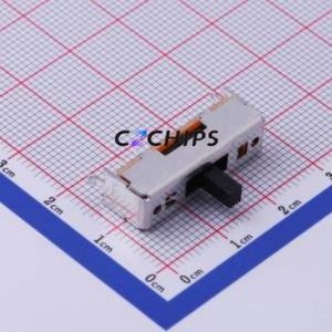 SSSU014800 Slide Switch Through hole Component (THT) Switch Single Pole Three Throw Rectangle Pin Header PC Pin 24.5mm - Product Image 1