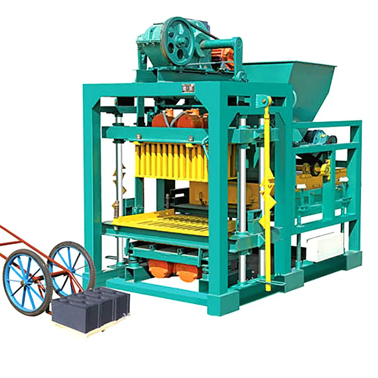 commercial manual clay earth hand press cement sand brick and paver block moulding making machinery all setup