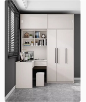 Armoire de bureau d'ordinateur en forme de L pour chambre à coucher moderne et minimaliste Petit appartement Bureau intégré Cabinet Bureau