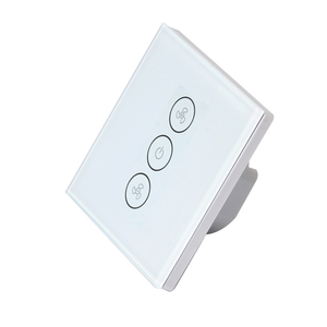 Smart Wifi Fan Touch Switch Eu Standard Glass Panel Tuya App Wifi Remote Switch With Google <strong>Alexa</strong> - Product Image 3