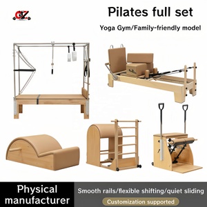 CZFIT Reformer de Pilates Portable et Réglable en Bois d'Érable ou de Chêne, Demi-Trapec, pour Studio et Usage Clinique, Équipement de Gymnastique - Product Image 1