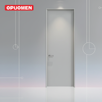 Porte intérieure moderne en aluminium et bois, isolante phoniquement, avec panneau blanc minimaliste, pour appartement, chambre et cuisine (vente en gros)