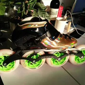 Gold Farbe 608 Lager Rollschuh Profession elle Inline-Skates 3 Räder 4 Rad Patines en linia Skates chuhe