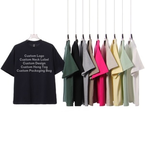 Custom Logo High Quality 250GSM Heavy Weight Box <strong>Fit</strong> 100% Cotton Drop Shoulder Oversized Cropped Boxy Plus Size <strong>T</strong> <strong>Shirts</strong> for <strong>Men</strong> - Product Image 3