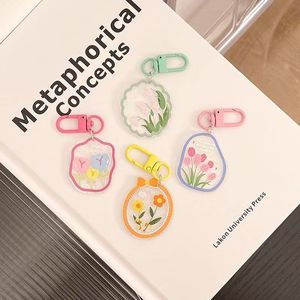 Portachiavi in Acrilico Personalizzabile con Fiori e Citazioni Motivazionali, Ornamento per Borse, Ideale per Boutique e Regali Promozionali - Product Image 5