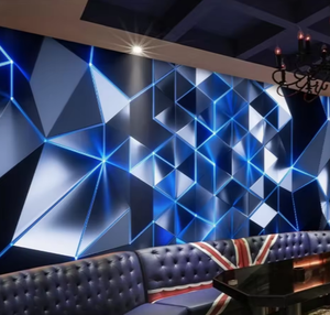 Mural de pared de mosaico de música de ala papel tapiz de espacio extendido tela de revestimiento de paredes 3D para KTV y club nocturno - Product Image 2