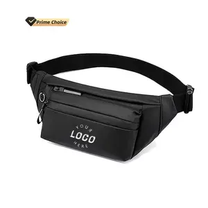 BSCI Custom Chest Cross Body Bag Promotion Sports Running Waterproof Waist Bag Sling Crossbody Men Leather Fanny Pack Men