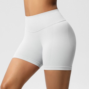 Shorts de sport sans couture extensibles 4 directions pour femme, taille côtelée, contrôle du ventre, effet push-up, compression, respirant, pour gym et yoga - Product Image 3