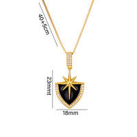 Collier pendentif géométrique Rectangle en acier inoxydable Collier Renaissance or CZ Couple Colliers d'amitié pour hommes femmes