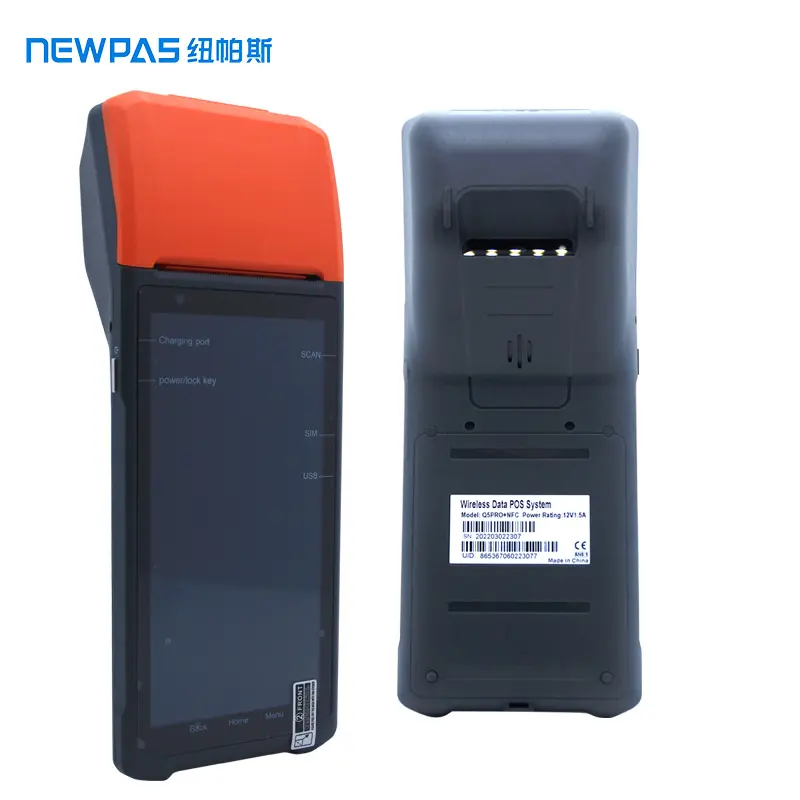 58 मिमी थर्मल प्रिंटर वाई-फाई GPS के साथ नया एंड्रॉइड पॉस टर्मिनल, टिकट सस्ते pda मोबाइल फोन प्रिंट करने के लिए