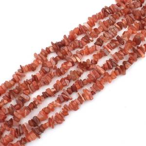 Perles de pierre de lune naturelle pêche en éclats, petites pierres précieuses en pépites, brin de 17 ou 34 pouces - Product Image 1