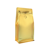 Emballage alimentaire en papier kraft, sachet refermable avec fermeture éclair latérale pour dosettes de café
