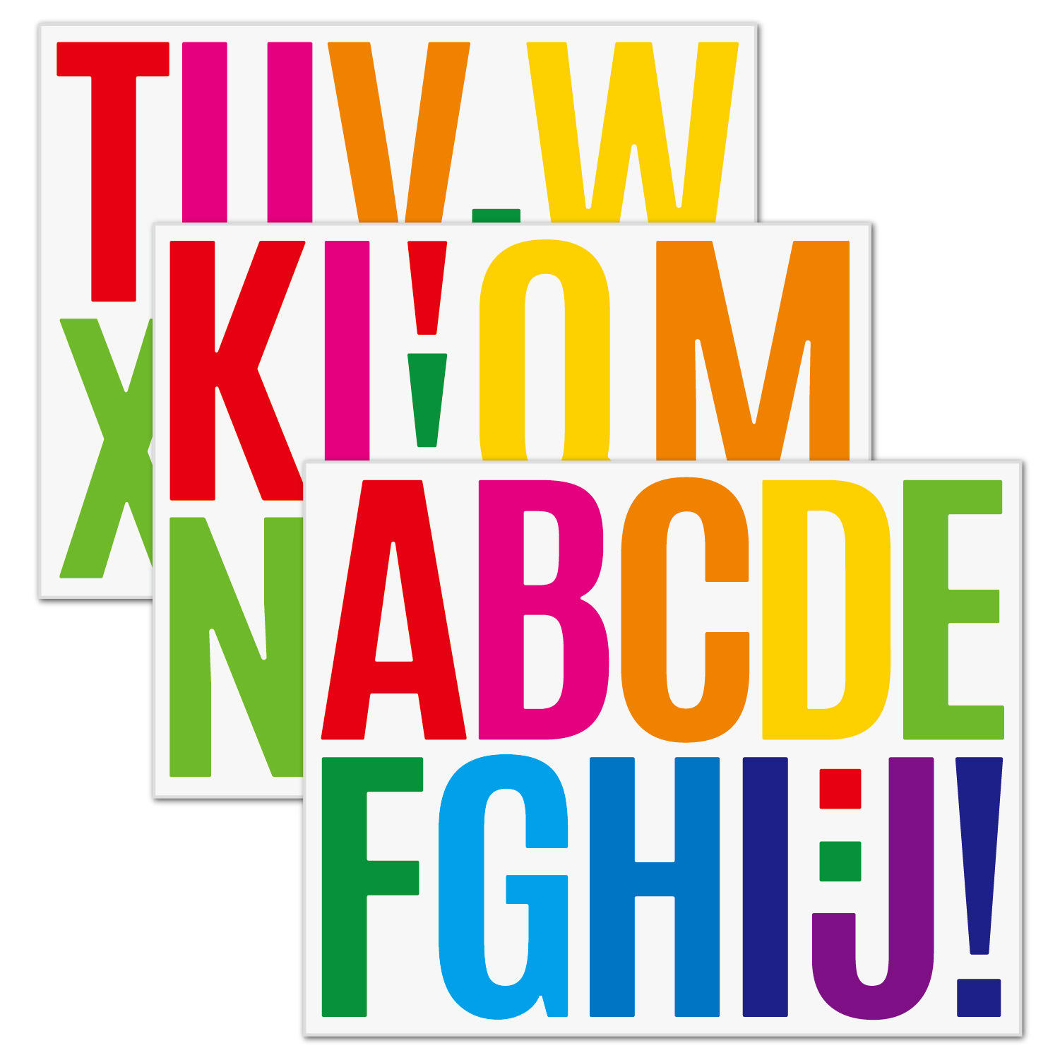 26 lettres - colorées