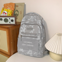 Sac à dos scolaire coréen mignon et polyvalent avec fermeture éclair, modèle unique pour dropshipping 1790
