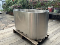 Baignoire ovale autoportante en acier inoxydable pour bain de glace thérapeutique, capacité 60+ gallons, style antique, durable, directement de l'usine, OEM/ODM