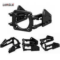 Support de volant de course multi-angle réglable en aluminium CNC avec structure télescopique et fixation rapide pour simulateur de course en aluminium